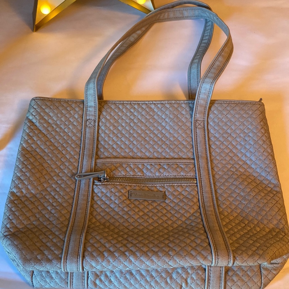 RARE Vera Bradley Iconic Small Vera Denim Tote Bag Retired